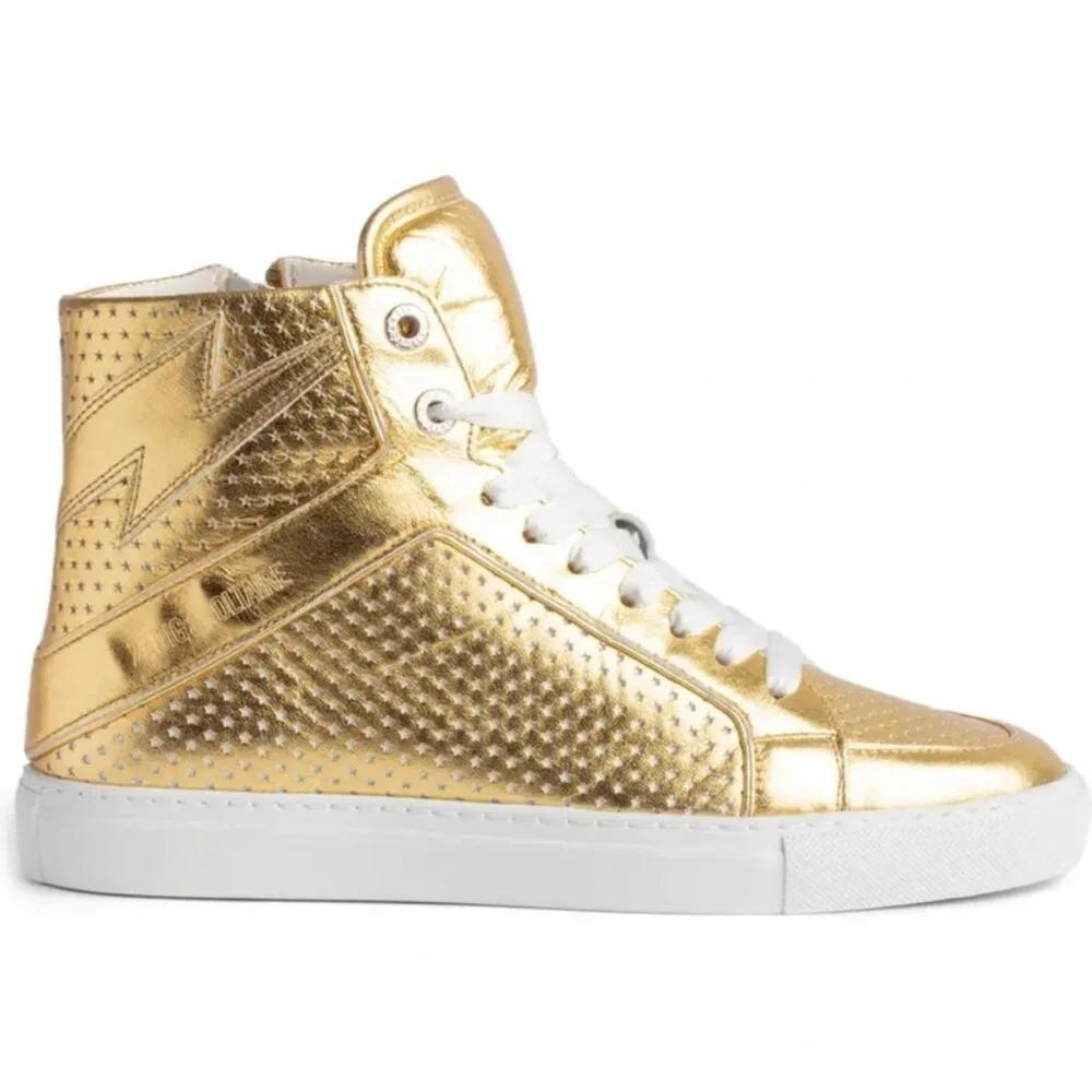 Zadig & Voltaire High Flash Metallic Hi-Tops NIB - Picture 2 of 10